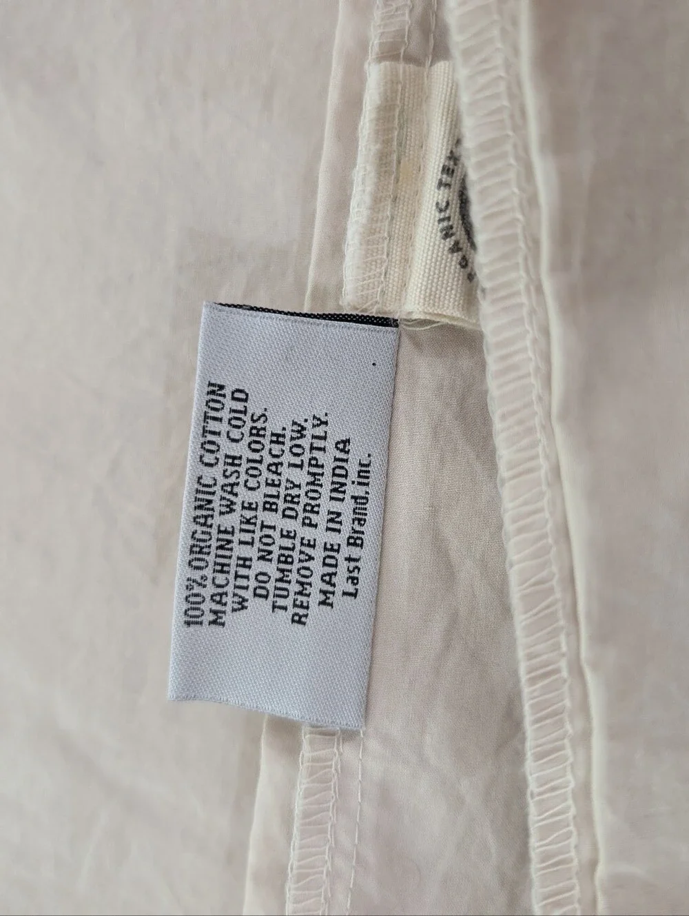 Quince Organic Crisp Percale Duvet Cover - Sand / King Size